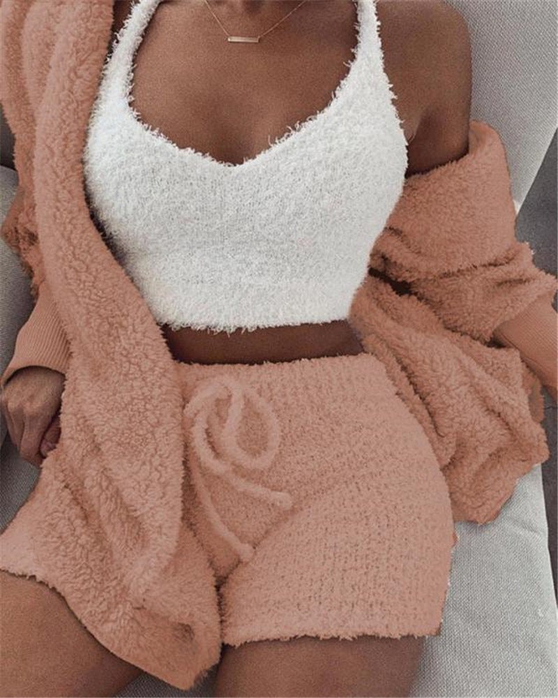 3pcs Womens Pajama Set