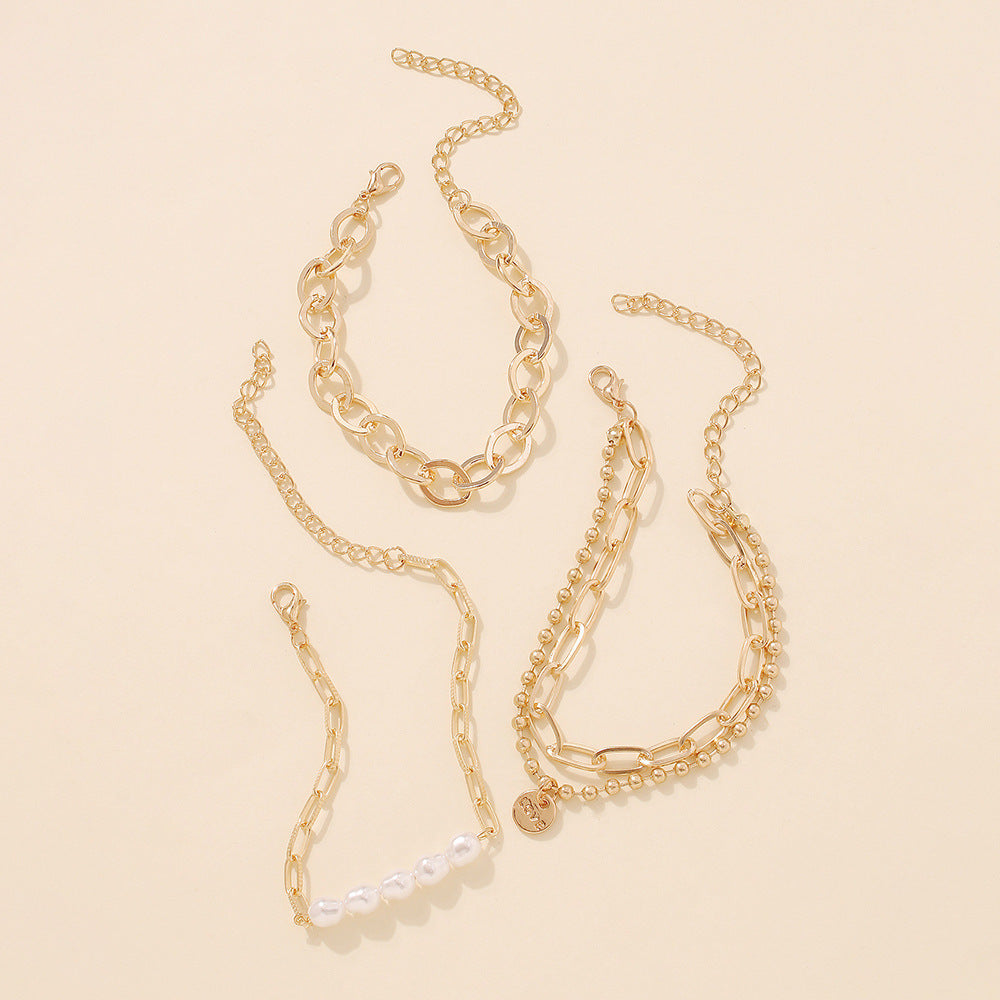 Gold bracelet set women