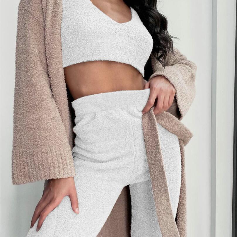 3pcs Womens Pajama Set