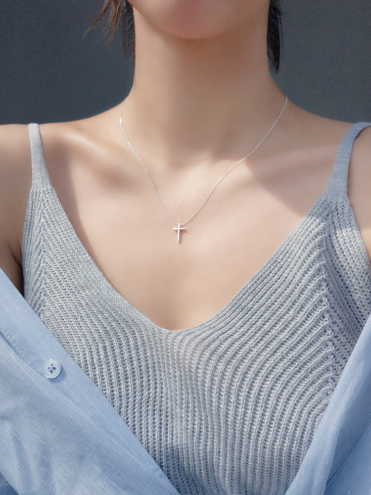 Simple Cross Necklace Women