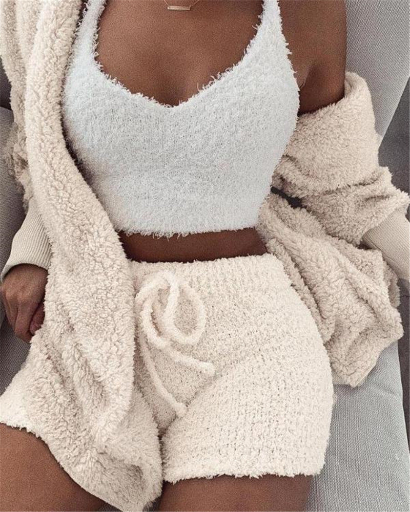 3pcs Womens Pajama Set