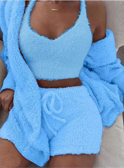 3pcs Womens Pajama Set
