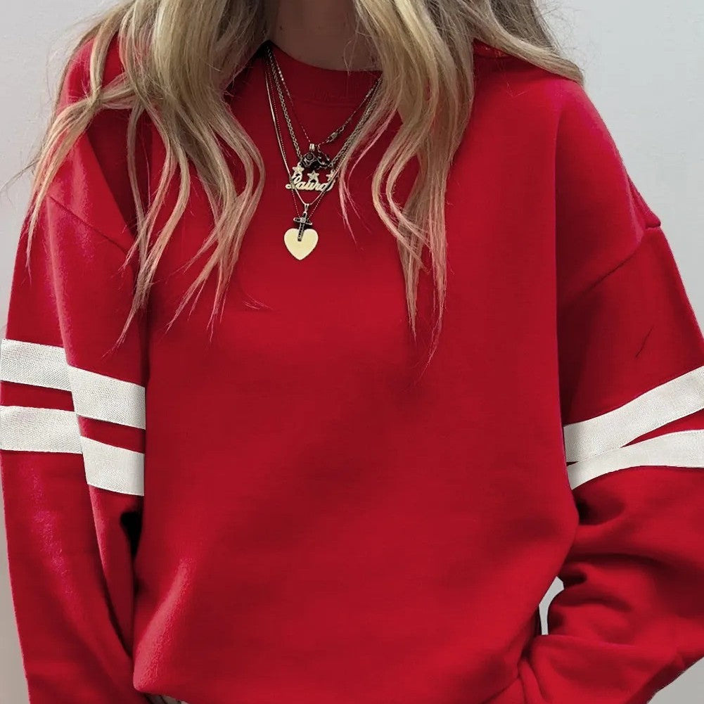 Red Oversized Sweatshirt