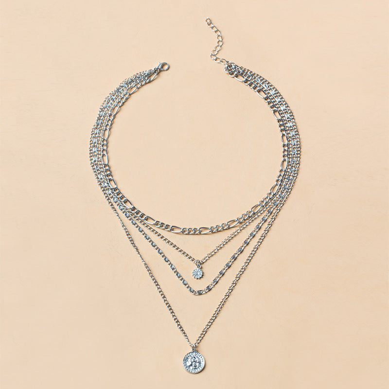 Chunky women necklace Gold & Silver