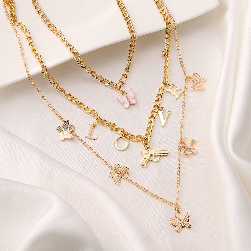 Multilayer Necklace Set Women