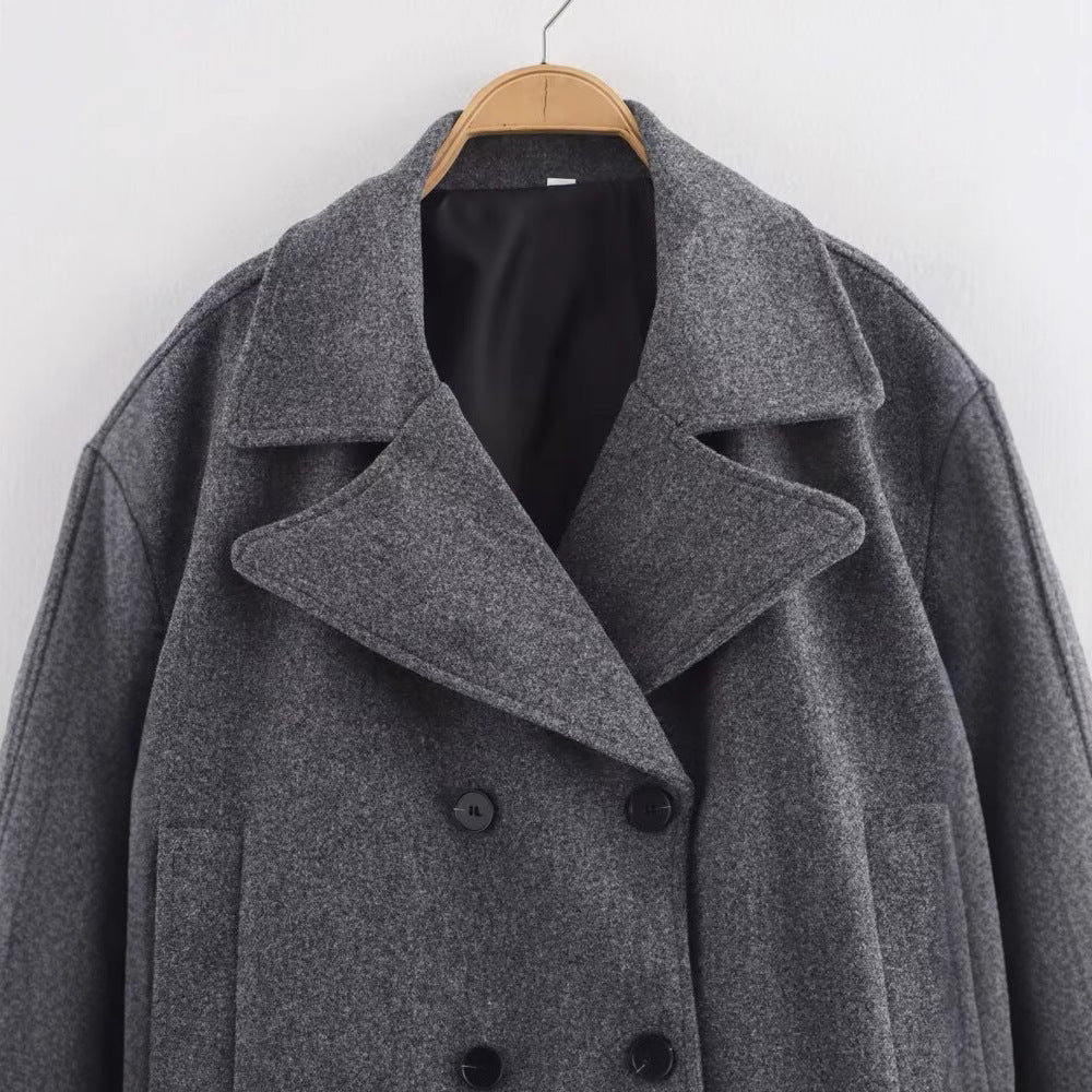 Grey polyester coat