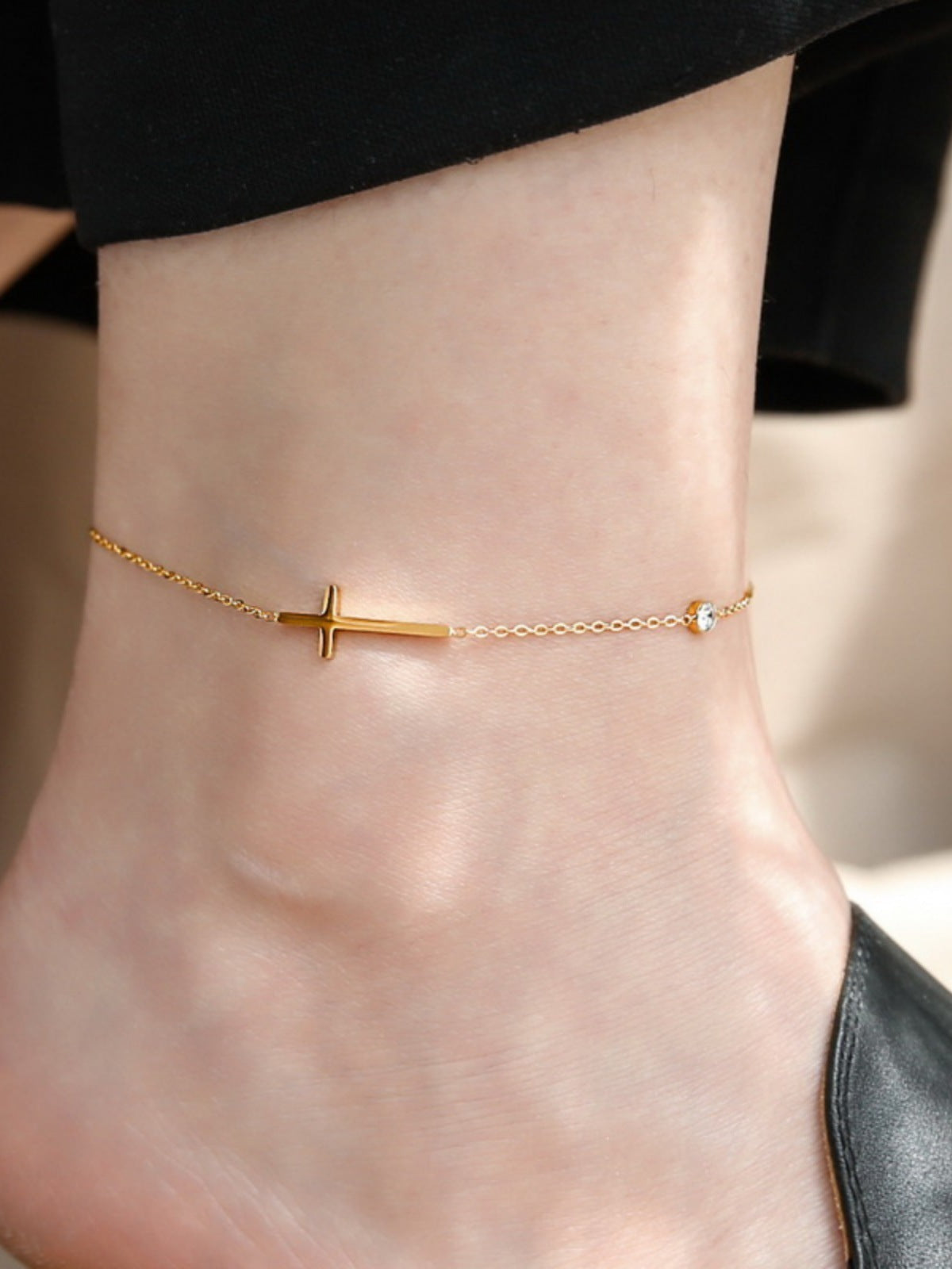 Cross bracelet and anklet