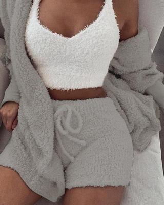 3pcs Womens Pajama Set