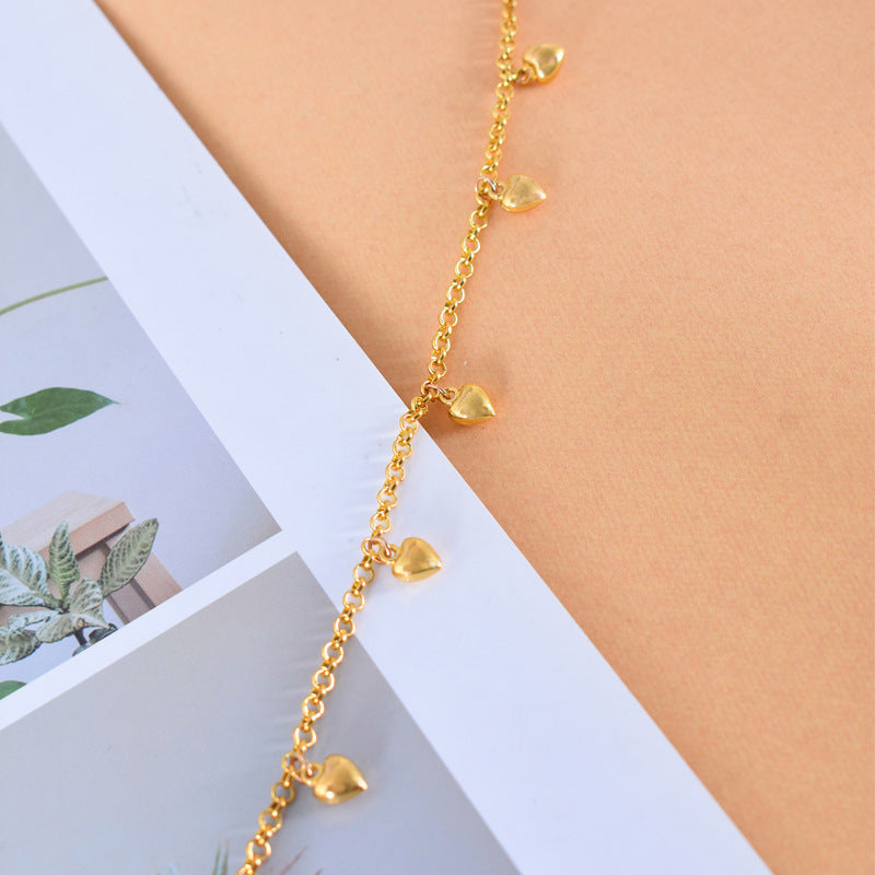 Hearts bracelet gold