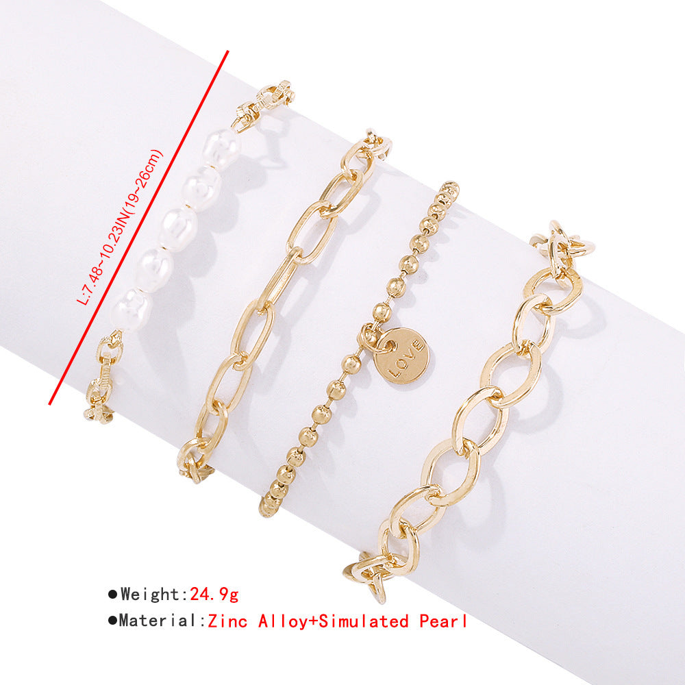 Gold bracelet set women