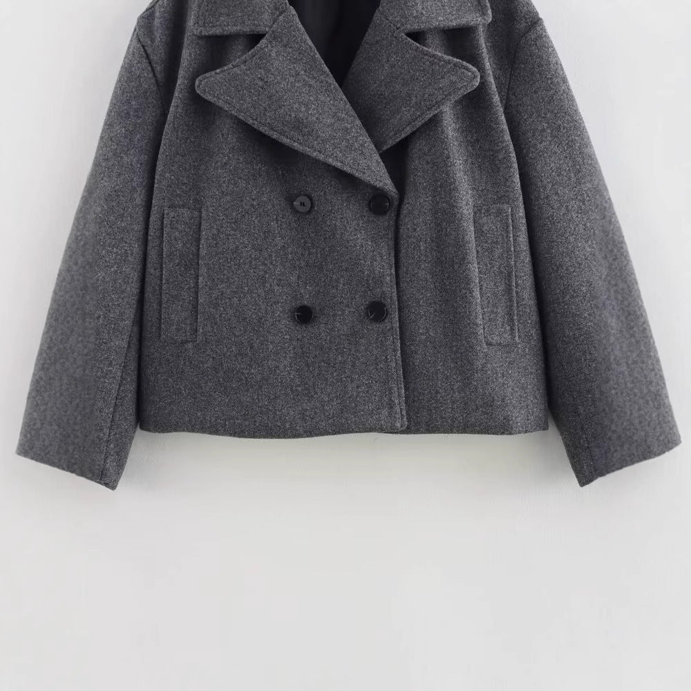 Grey polyester coat