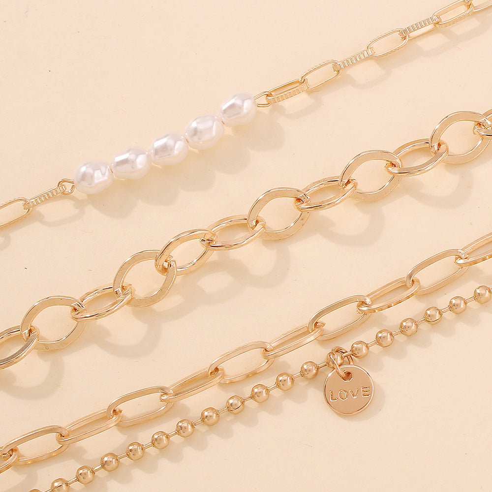 Gold bracelet set women