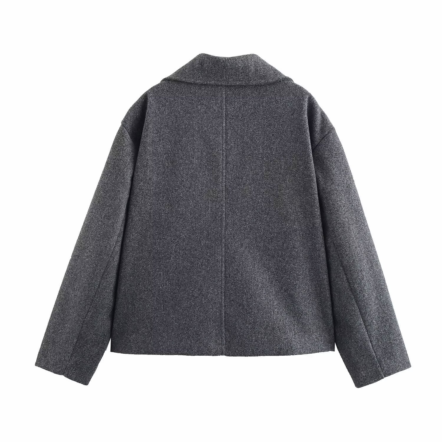 Grey polyester coat