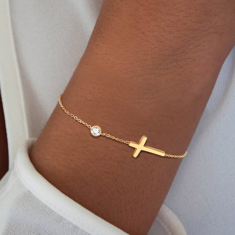 Cross bracelet and anklet