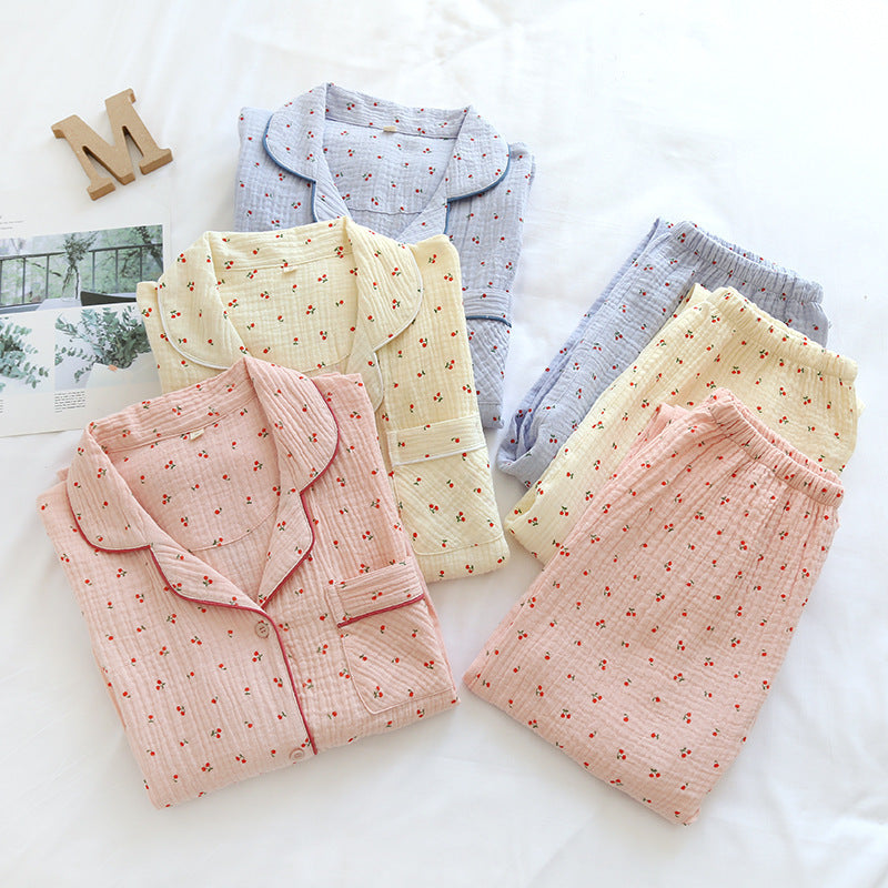 Cute Sweet Sweat-Absorbent Loose Cardigan Homewear Suit