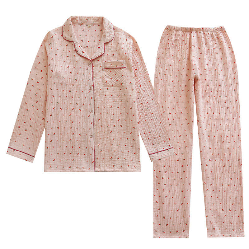 Cute Sweet Sweat-Absorbent Loose Cardigan Homewear Suit