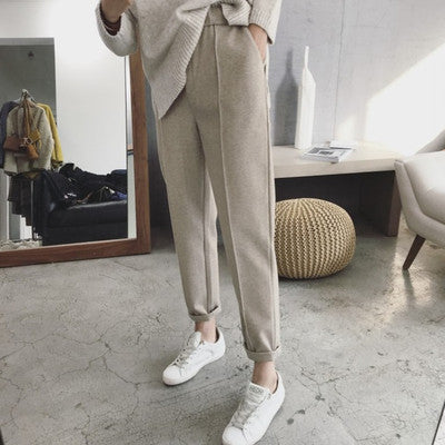 Straight Tapered Casual Pants