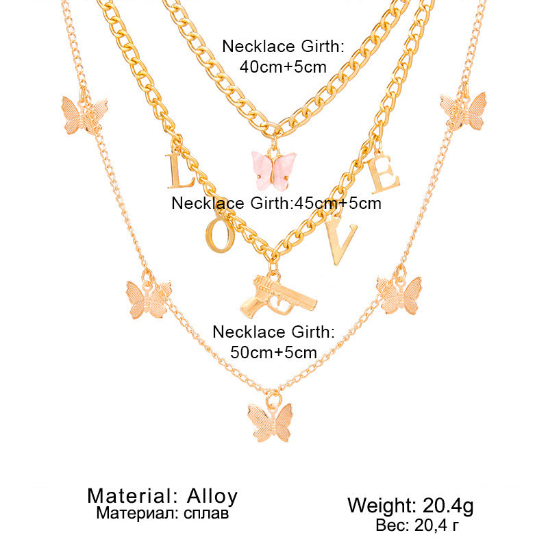 Multilayer Necklace Set Women