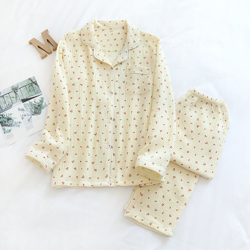 Cute Sweet Sweat-Absorbent Loose Cardigan Homewear Suit